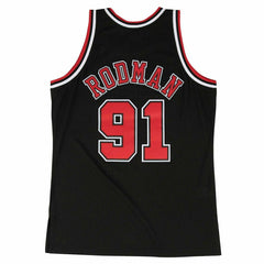 Dennis Rodman #91 Chicago Bulls 1997-98 Swingman NBA Jersey Black Classic