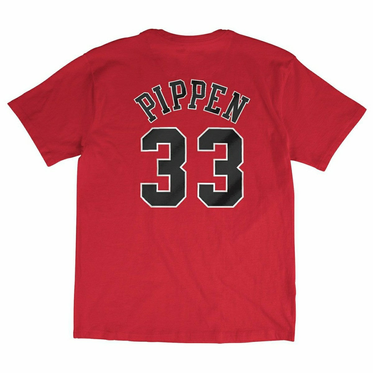 Scottie Pippen #33 Chicago Bulls Name & Number NBA Tee Red Fashion