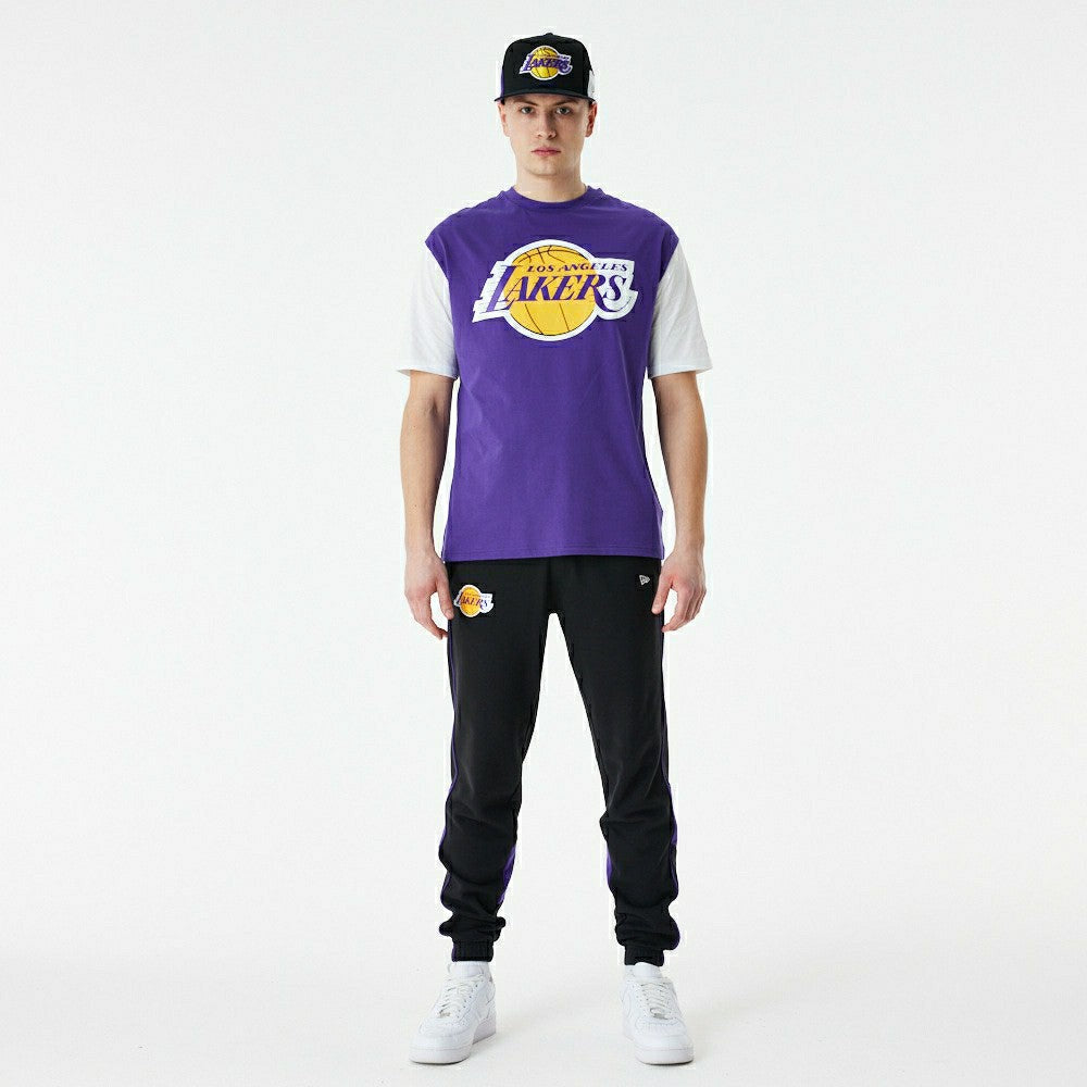 Los Angeles Lakers Color Insert New Era Oversized NBA T-Shirt Taass for sale