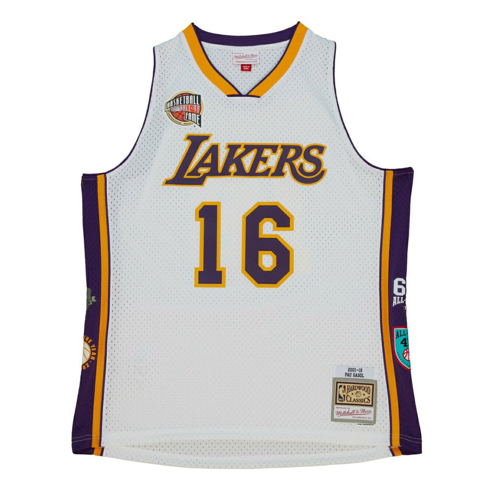 Pau Gasol #16 Los Angeles Lakers HOF 2001-19 Mitchell & Ness Swingman NBA Jersey Classic