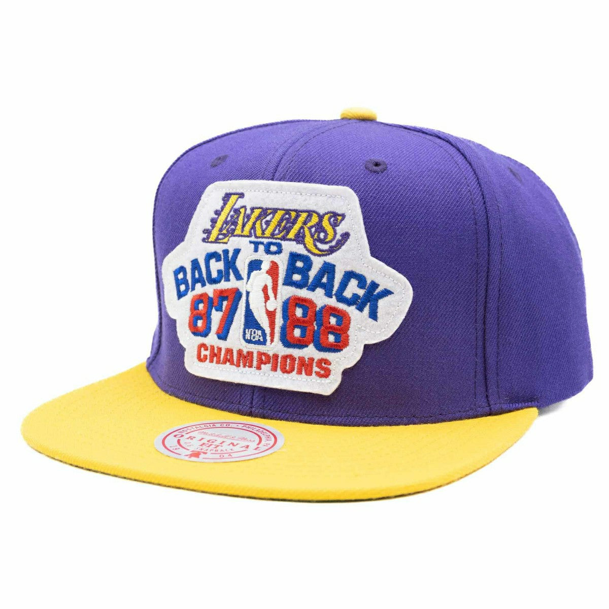 Los Angeles Lakers Back To Back Champions Mitchell & Ness Snapback NBA Cap Fashion