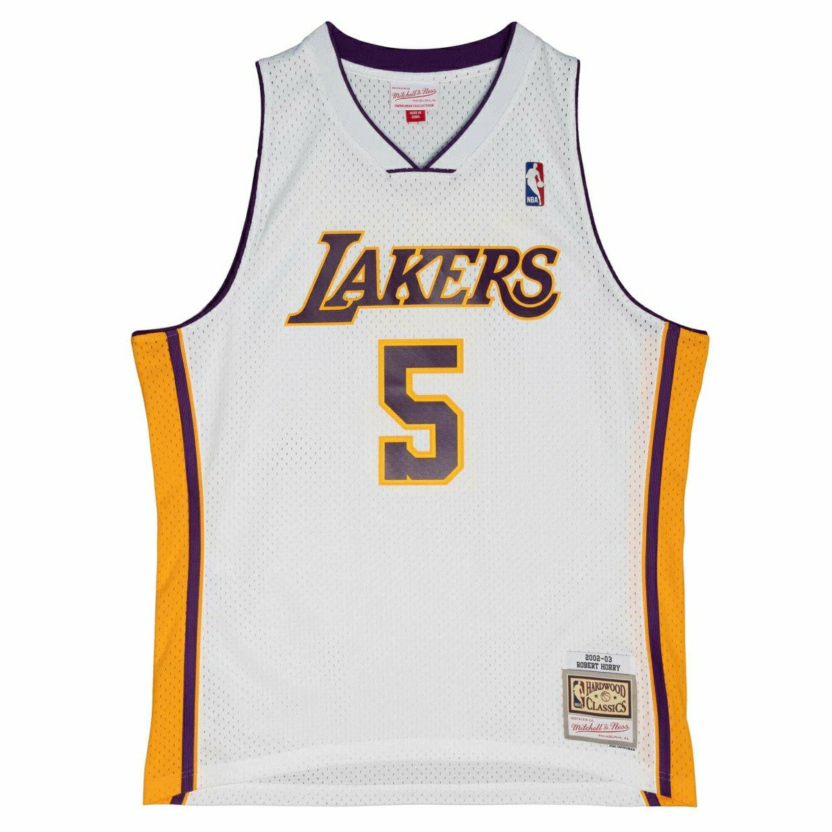Robert Horry #5 Los Angeles Lakers 2002-03 Mitchell & Ness Swingman NBA Jersey White Lifestyle