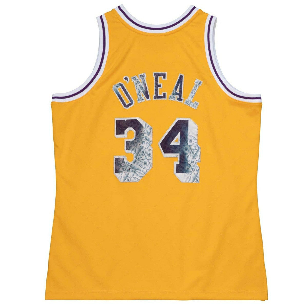 Shaq O'Neal #34 Los Angeles Lakers 75th Anniversary Mitchell & Ness Swingman NBA Jersey Yellow Taass sale