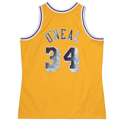 Shaq O'Neal #34 Los Angeles Lakers 75th Anniversary Mitchell & Ness Swingman NBA Jersey Yellow Taass sale