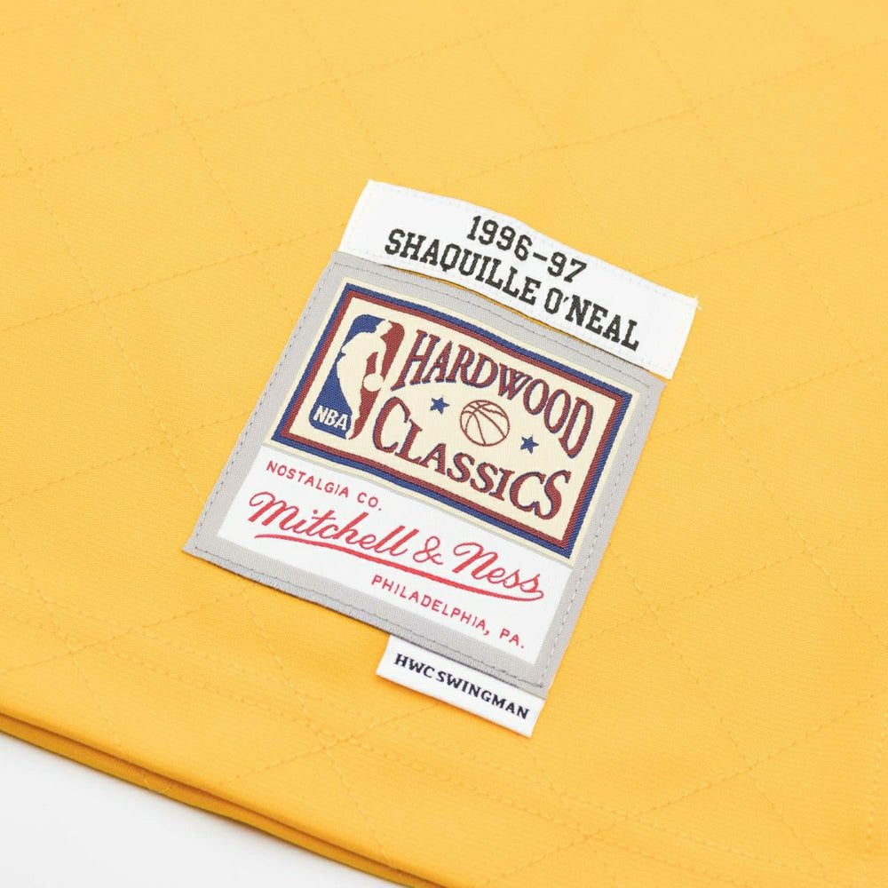 Shaq O'Neal #34 Los Angeles Lakers 75th Anniversary Mitchell & Ness Swingman NBA Jersey Yellow Taass sale
