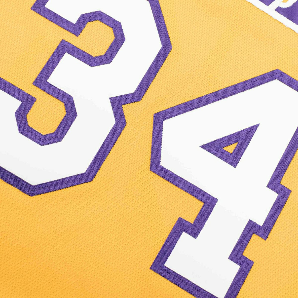 Shaquille O'Neal #34 Los Angeles Lakers 2001-02 Mitchell & Ness Authentic NBA Jersey Yellow Classic