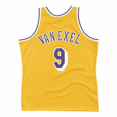 Nick Van Exel #9 Los Angeles Lakers 1996-97 Mitchell & Ness Swingman NBA Jersey Yellow Lifestyle