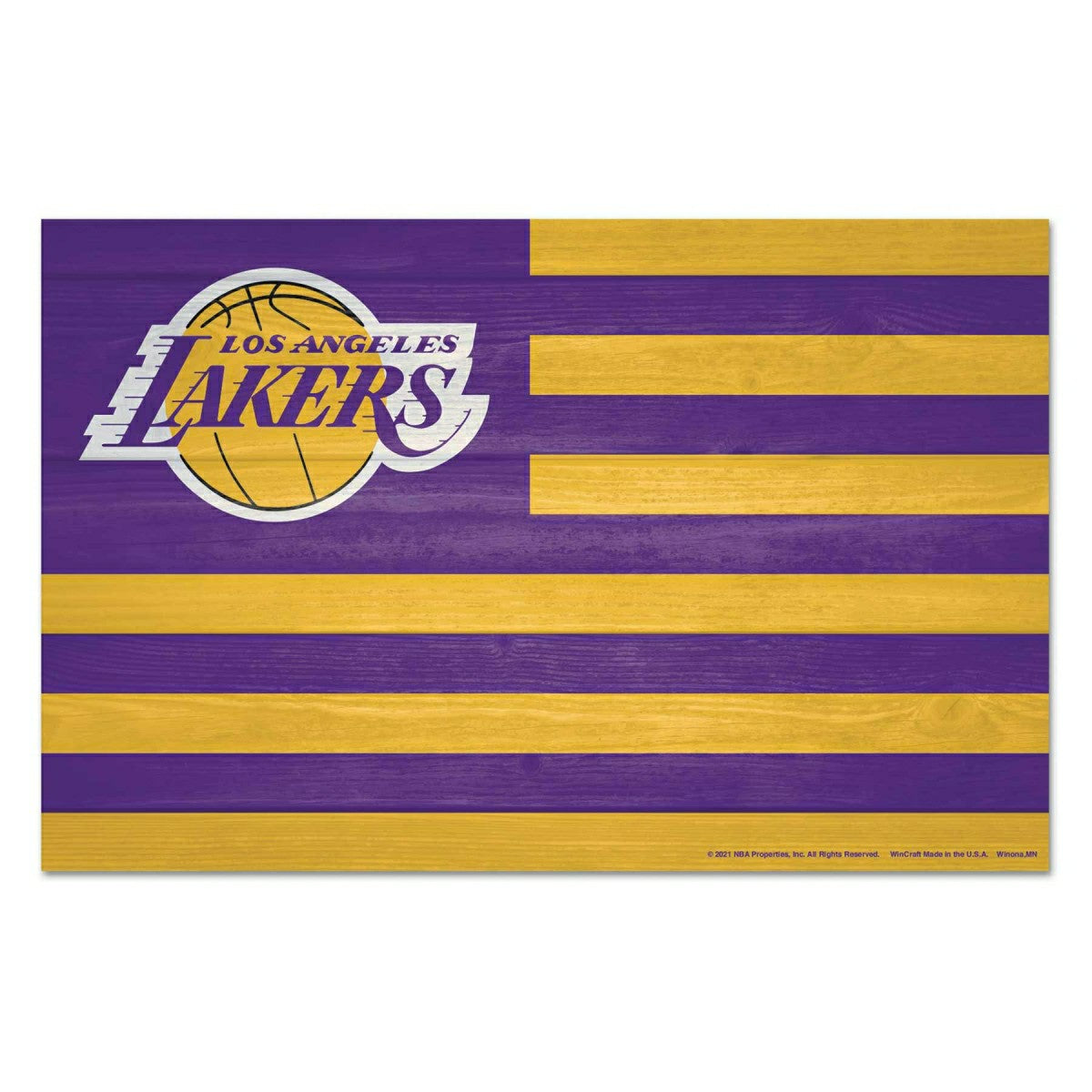 Los Angeles Lakers Americana WinCraft NBA Wood Sign Taass US