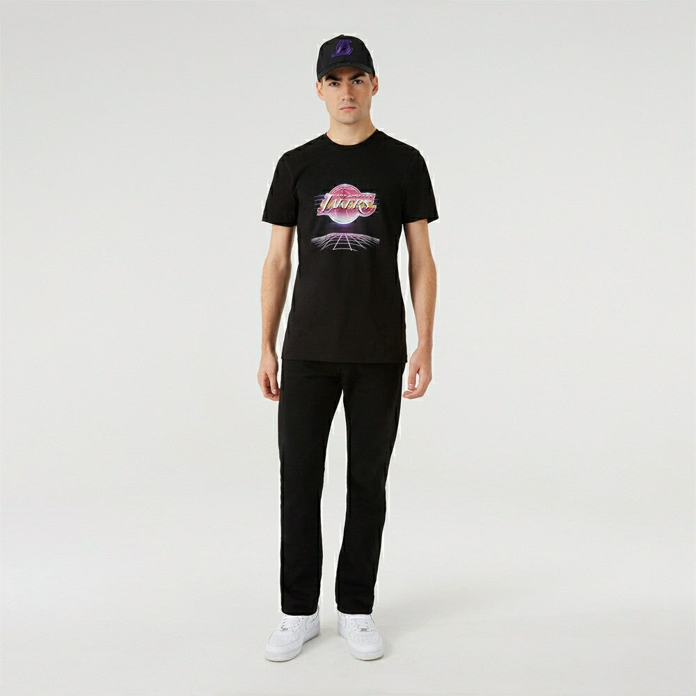 Los Angeles Lakers Futuristic New Era NBA T-Shirt Black Fashion