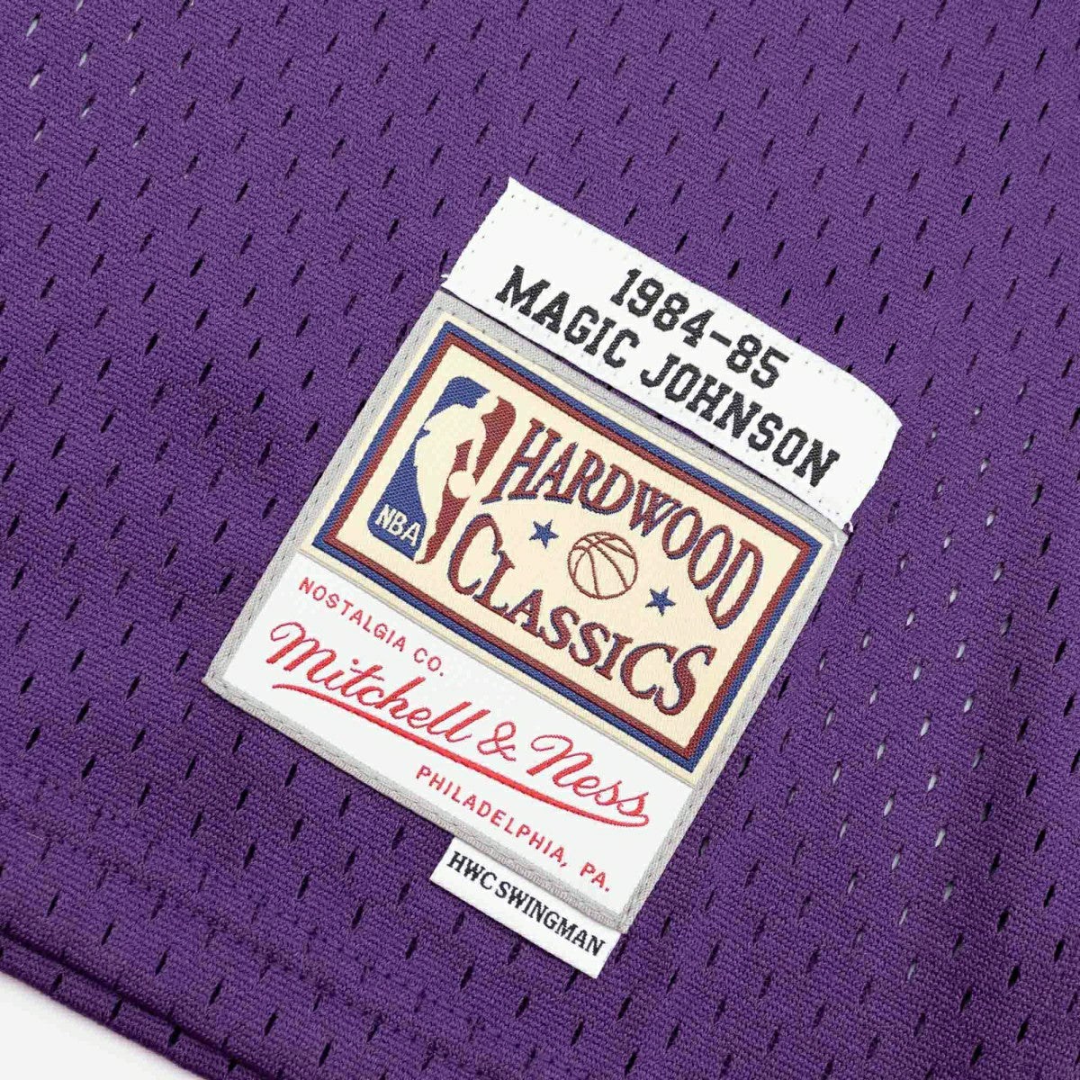 Magic Johnson #32 Los Angeles Lakers 1984-85 Youth Swingman NBA Jersey Purple (YOUTH) Taass for sale