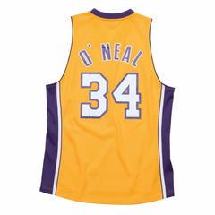 Shaq O'Neal #34 Los Angeles Lakers 1999-00 Mitchell & Ness Swingman NBA Jersey Yellow Classic