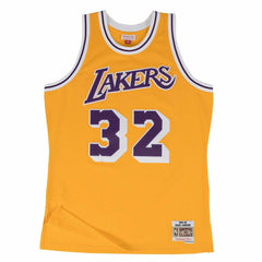 Magic Johnson #32 Los Angeles Lakers 1984-85 Swingman NBA Jersey Yellow Taass sale