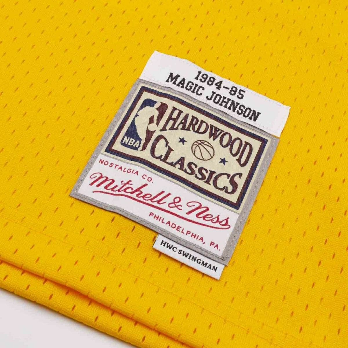 Magic Johnson #32 Los Angeles Lakers 1984-85 Swingman NBA Jersey Yellow Taass sale