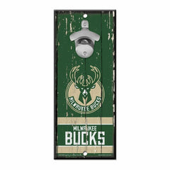 Milwaukee Bucks NBA Bottle Opener Sign Taass for sale