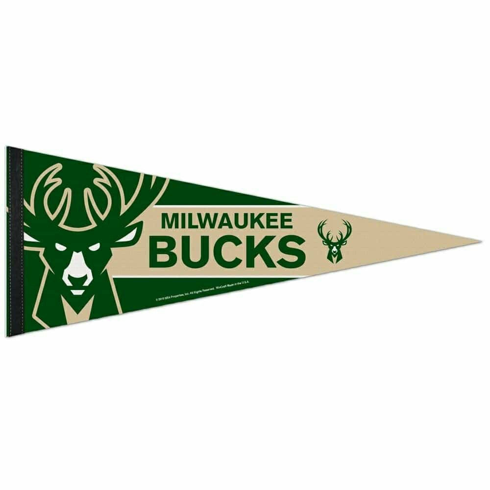 Milwaukee Bucks Big Logo Premium NBA Pennant Classic