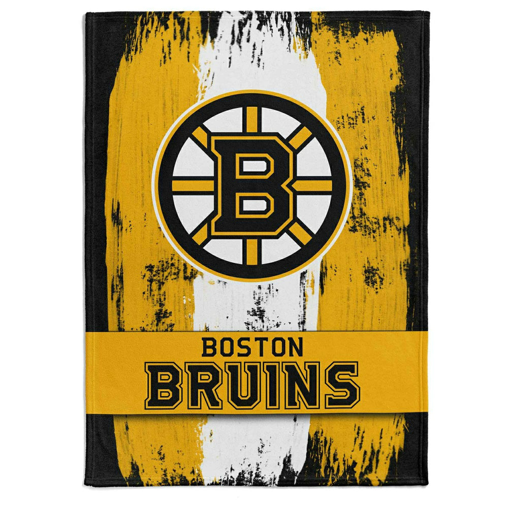 Boston Bruins Brush Fleece NHL Blanket Fashion