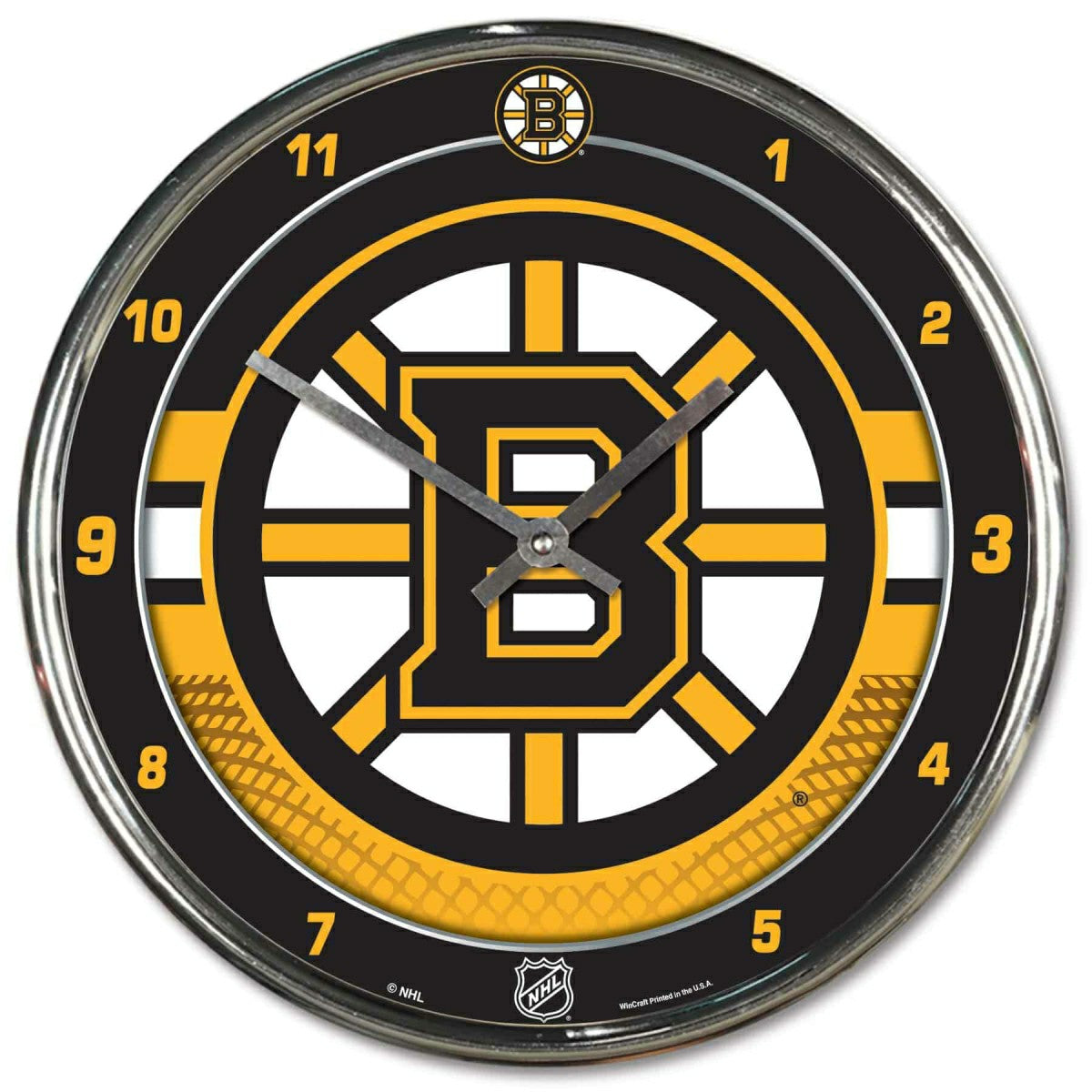 Boston Bruins Chrome NHL Wall Clock Fashion