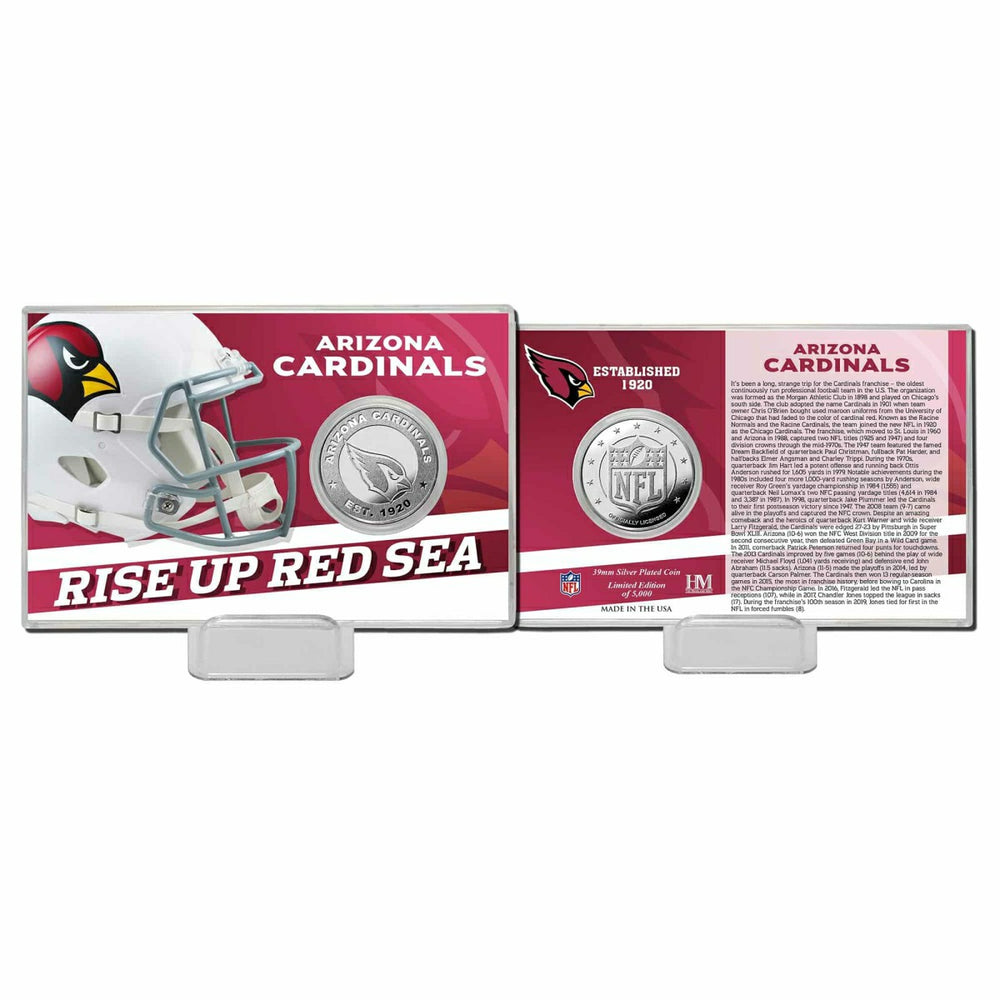 Arizona Cardinals Team History Highland Mint Silver Coin Card Classic