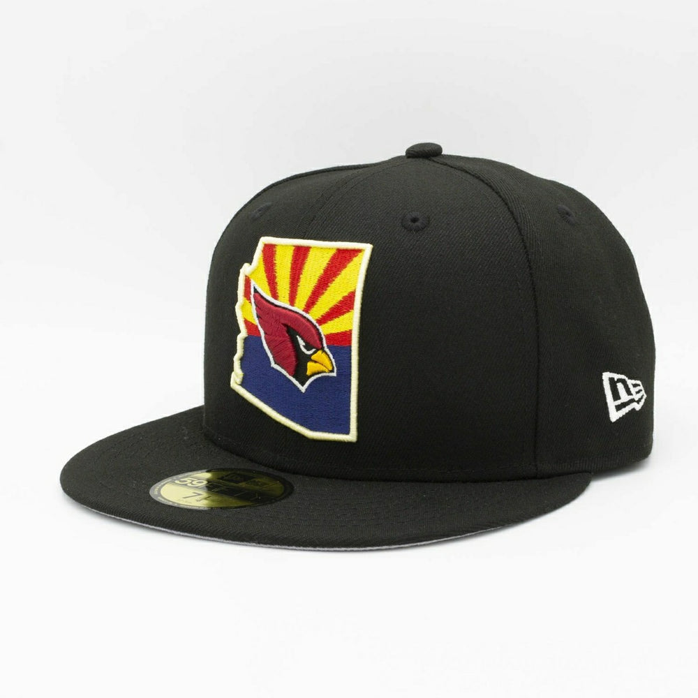 Arizona Cardinals State Flag New Era 59FIFTY Fitted NFL Cap Black Taass for sale