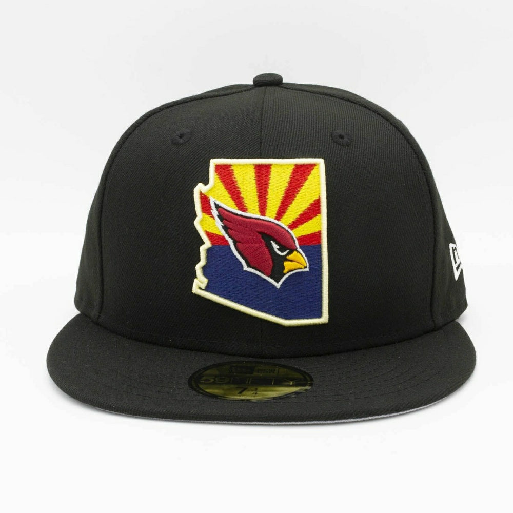 Arizona Cardinals State Flag New Era 59FIFTY Fitted NFL Cap Black Taass for sale