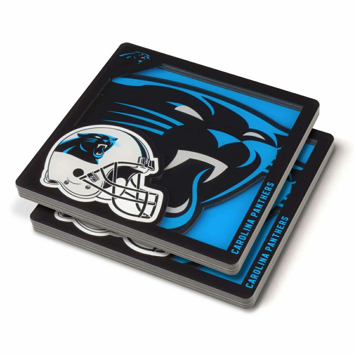 Carolina Panthers 3D Logo NFL Coasters (2-Piece) Taass US