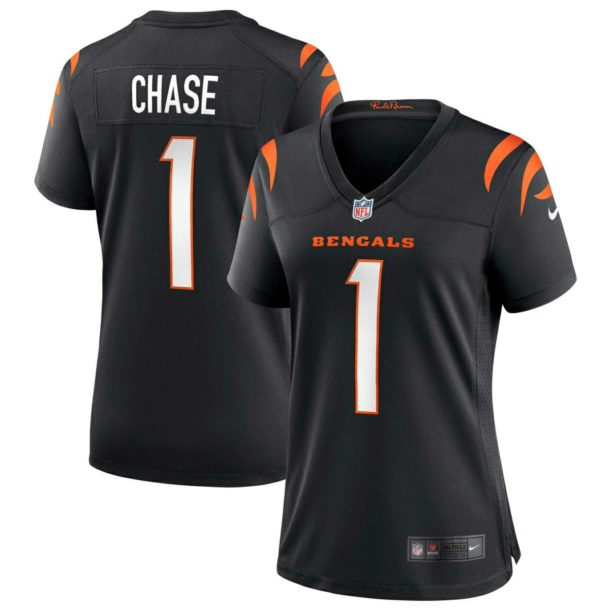 Ja'Marr Chase #1 Cincinnati Bengals Nike Game NFL Jersey Black (WOMEN'S) Taass sale