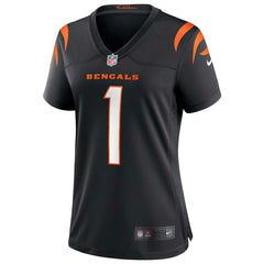 Ja'Marr Chase #1 Cincinnati Bengals Nike Game NFL Jersey Black (WOMEN'S) Taass sale