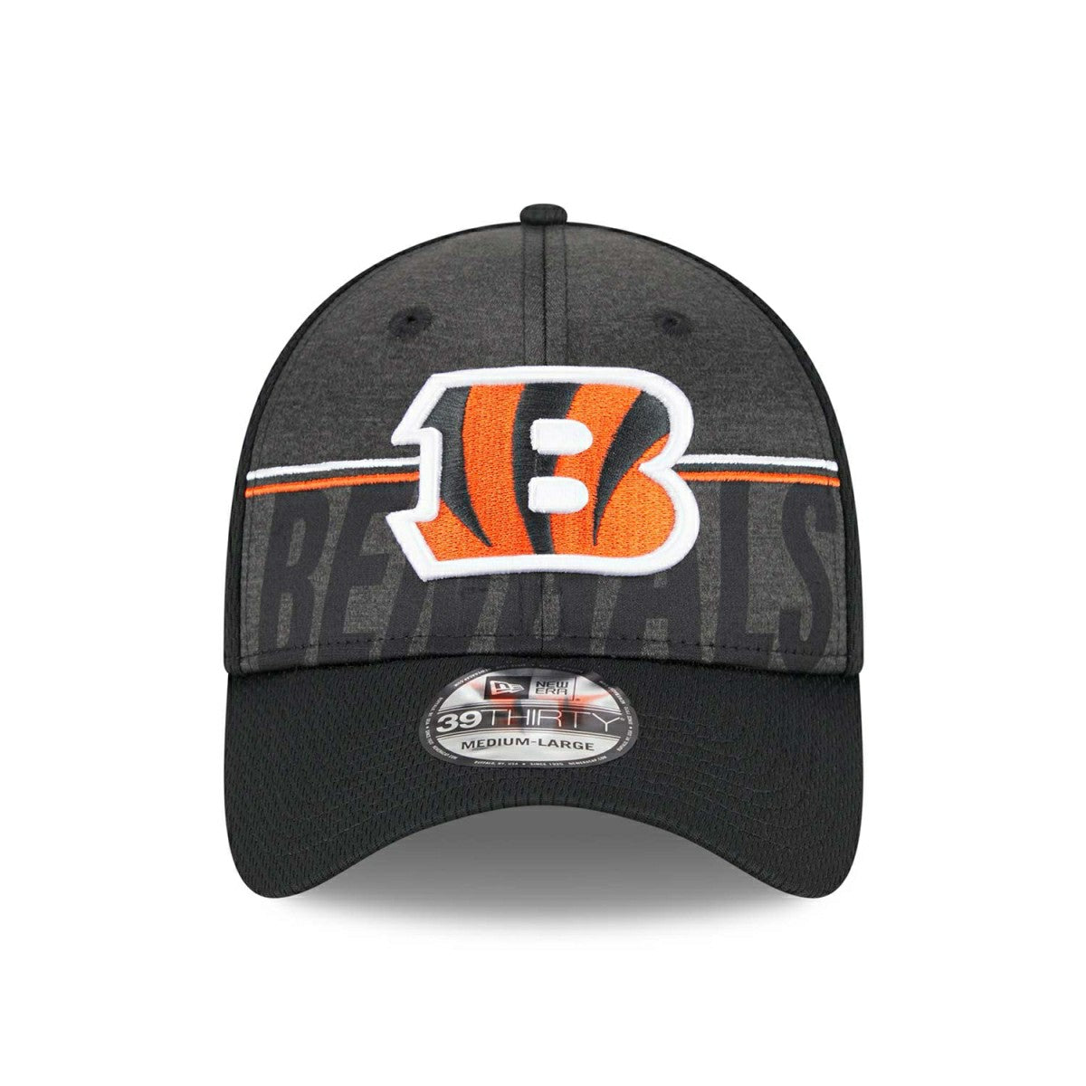 Cincinnati Bengals 2023 NFL Training Camp New Era 39THIRTY Flex Cap Black Classic