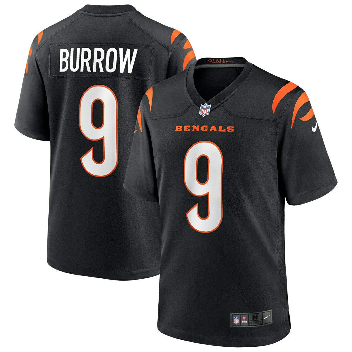 Joe Burrow #9 Cincinnati Bengals Nike Game NFL Football Jersey Black Fashion