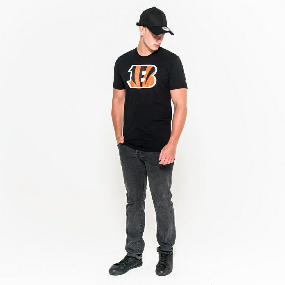 Cincinnati Bengals Team Logo Football NFL T-Shirt Black Classic