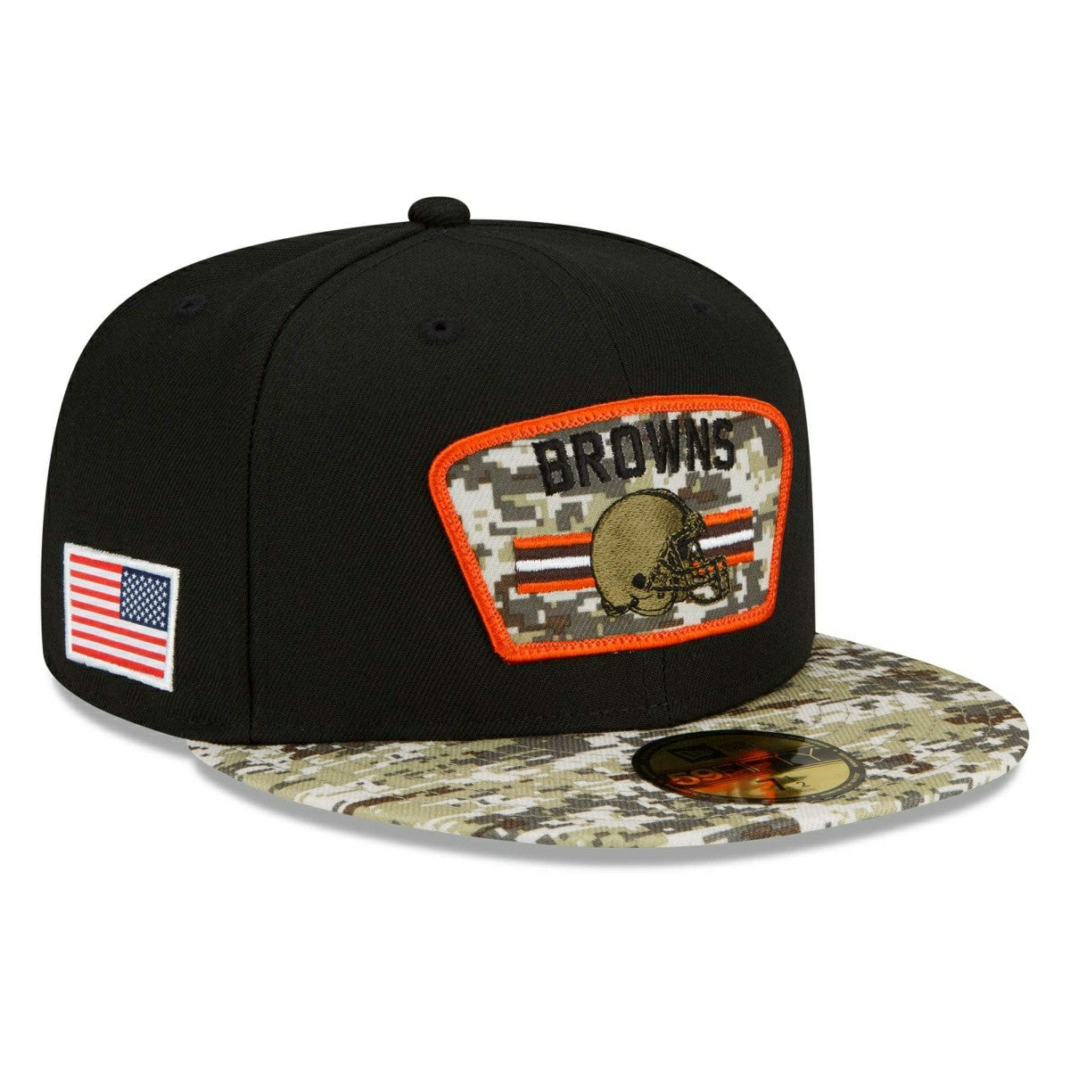 Cleveland Browns 2021 NFL On-Field Salute to Service New Era 59FIFTY Fitted Cap Taass sale