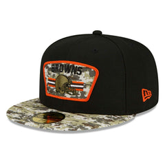 Cleveland Browns 2021 NFL On-Field Salute to Service New Era 59FIFTY Fitted Cap Taass sale