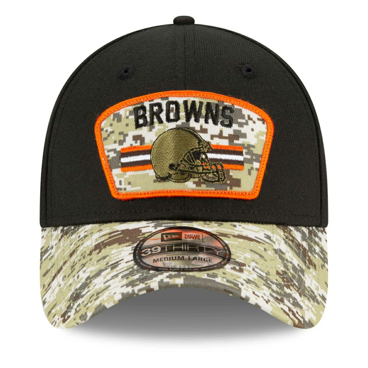 Cleveland Browns 2021 NFL On-Field Salute to Service New Era 39THIRTY Flex Fit Cap Taass for sale