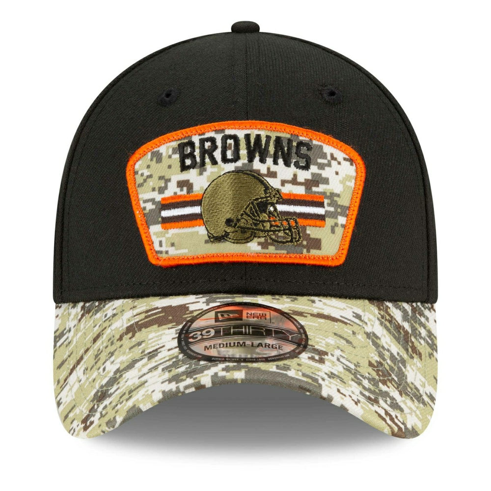 Cleveland Browns 2021 NFL On-Field Salute to Service New Era 39THIRTY Flex Fit Cap Taass for sale