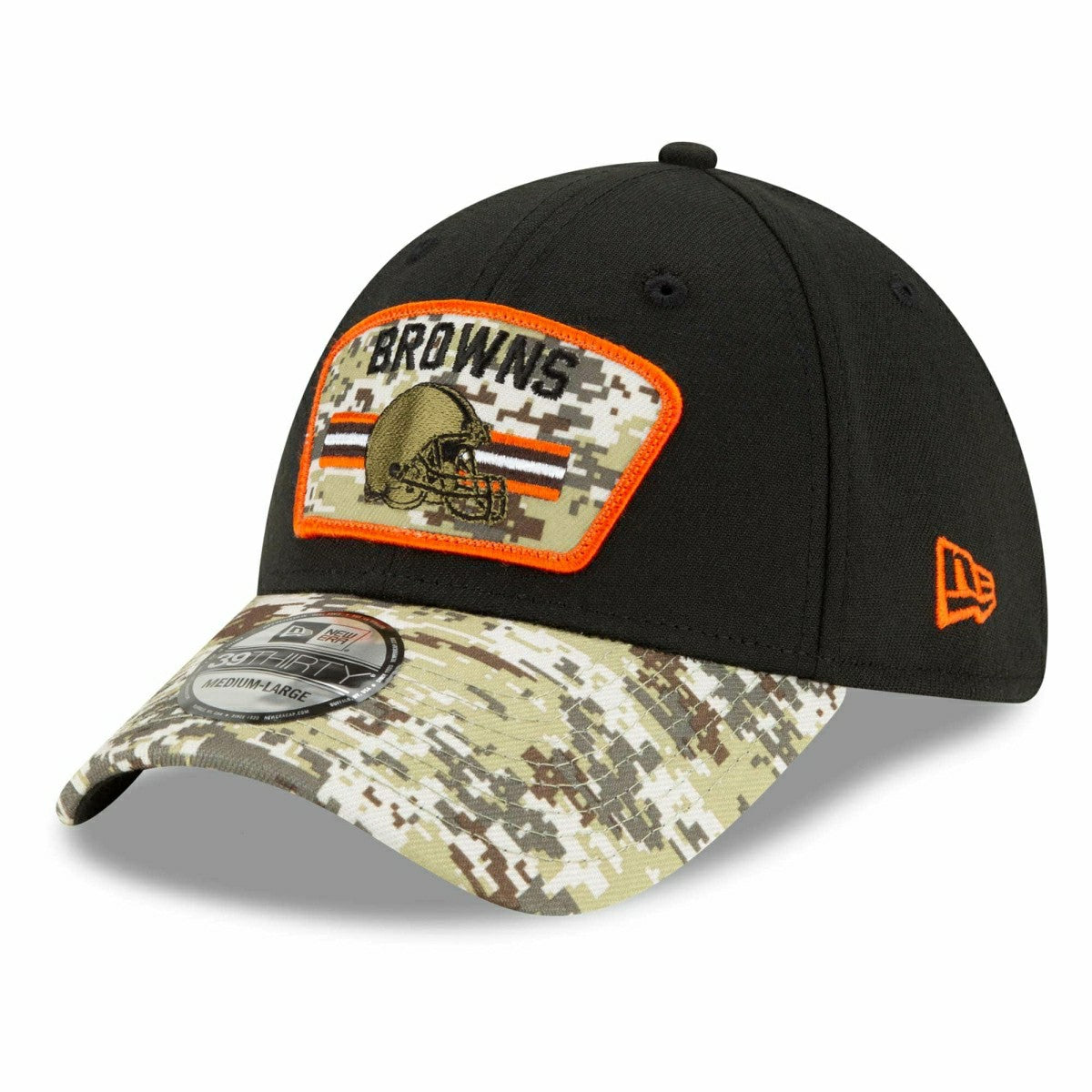 Cleveland Browns 2021 NFL On-Field Salute to Service New Era 39THIRTY Flex Fit Cap Taass for sale