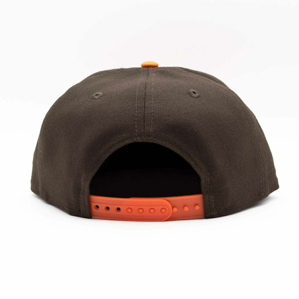 Cleveland Browns 2-Tone Throwback Script New Era 9FIFTY NFL Snapback Cap Taass for sale
