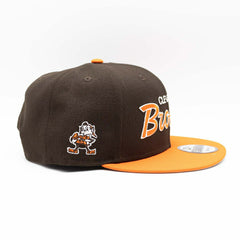 Cleveland Browns 2-Tone Throwback Script New Era 9FIFTY NFL Snapback Cap Taass for sale