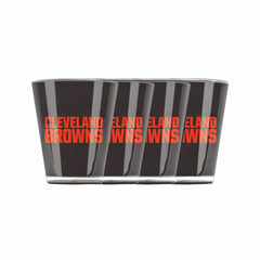 Cleveland Browns NFL Insulated Acrylic Shot Glasses Set (4-Piece) Lifestyle