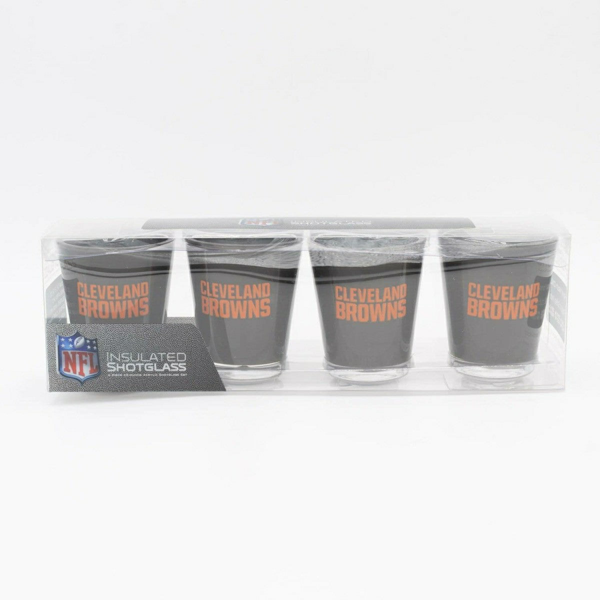 Cleveland Browns NFL Insulated Acrylic Shot Glasses Set (4-Piece) Lifestyle