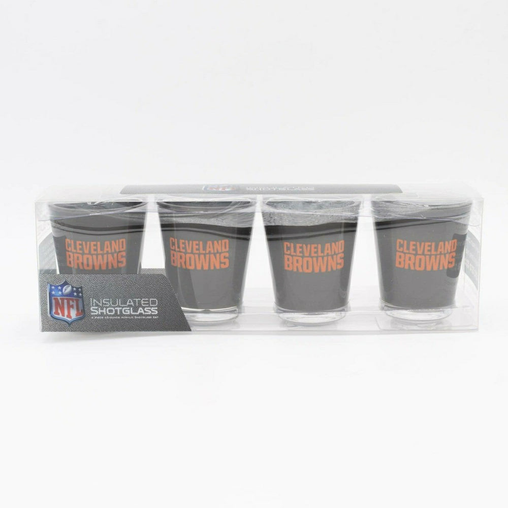 Cleveland Browns NFL Insulated Acrylic Shot Glasses Set (4-Piece) Lifestyle