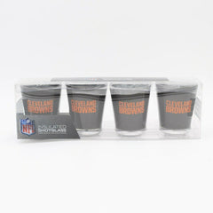 Cleveland Browns NFL Insulated Acrylic Shot Glasses Set (4-Piece) Lifestyle