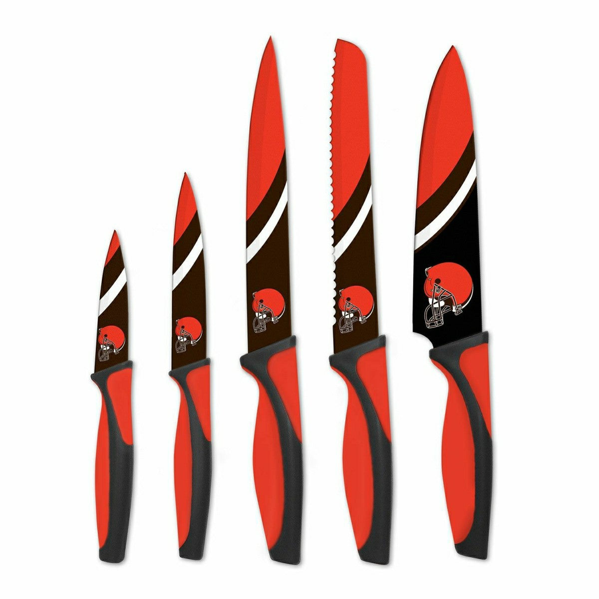 Cleveland Browns NFL 5-Piece Kitchen Knife Set Taass sale