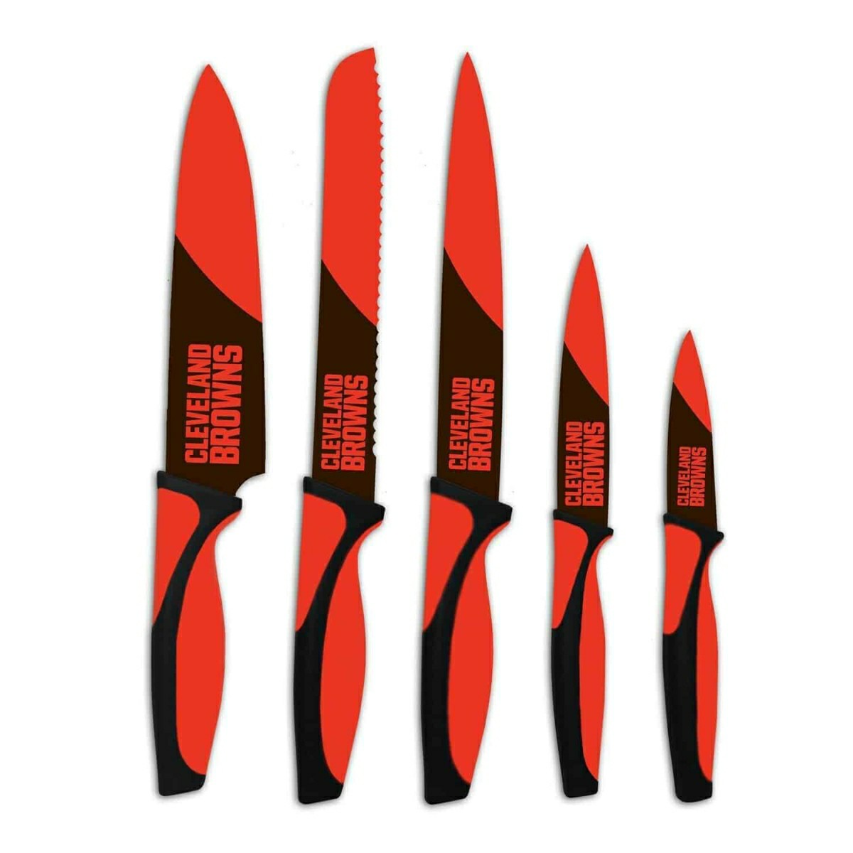 Cleveland Browns NFL 5-Piece Kitchen Knife Set Taass sale