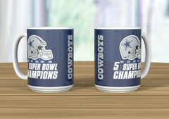 Dallas Cowboys 5x Super Bowl Champions Jumbo NFL Mug (440 ml) Lifestyle