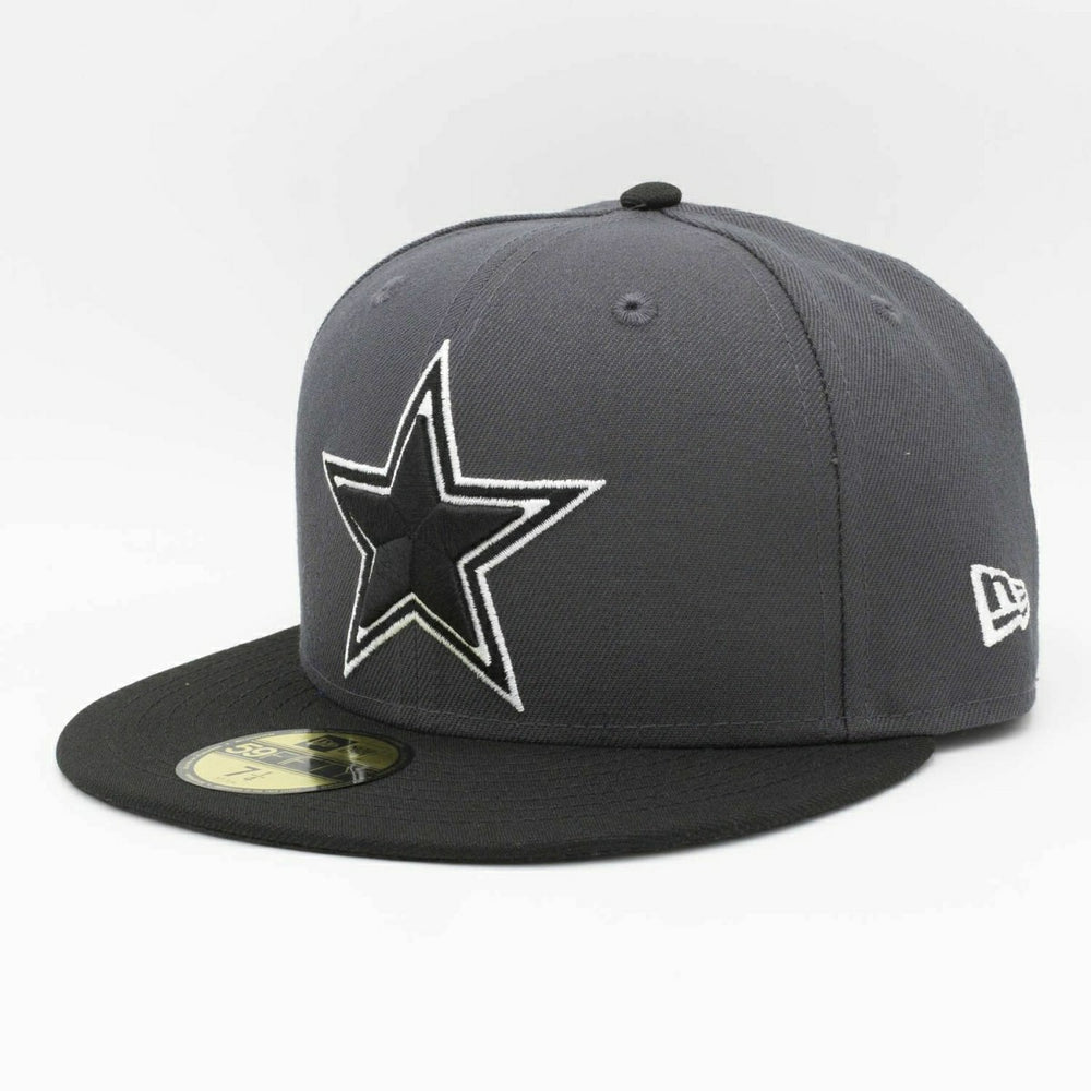 Dallas Cowboys 2-Tone New Era 59FIFTY Fitted NFL Cap Graphite/Black Taass for sale