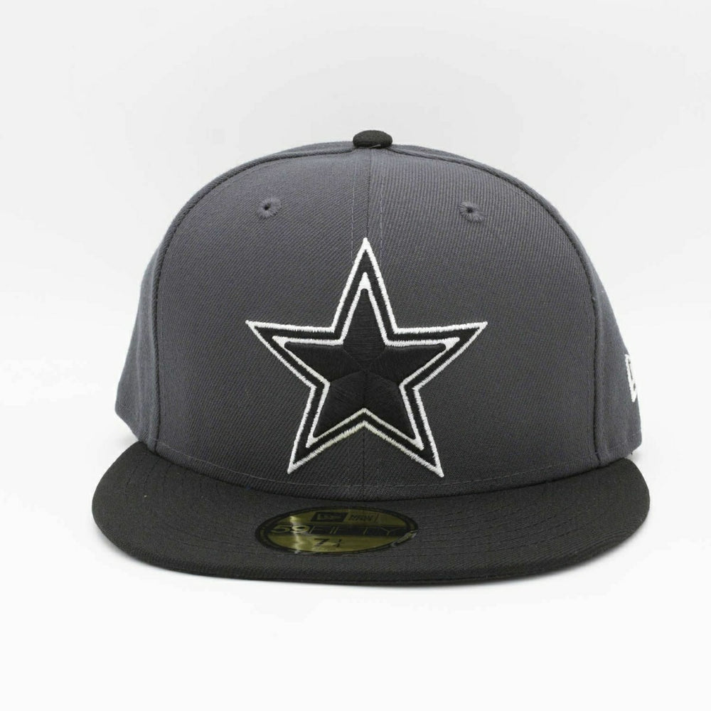 Dallas Cowboys 2-Tone New Era 59FIFTY Fitted NFL Cap Graphite/Black Taass for sale