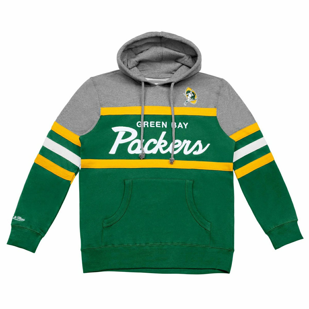 Green Bay Packers Head Coach Mitchell & Ness NFL Throwback Football Hoodie Fashion
