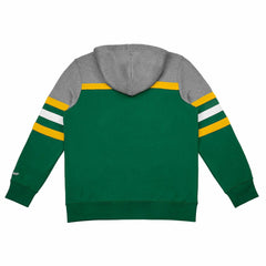 Green Bay Packers Head Coach Mitchell & Ness NFL Throwback Football Hoodie Fashion
