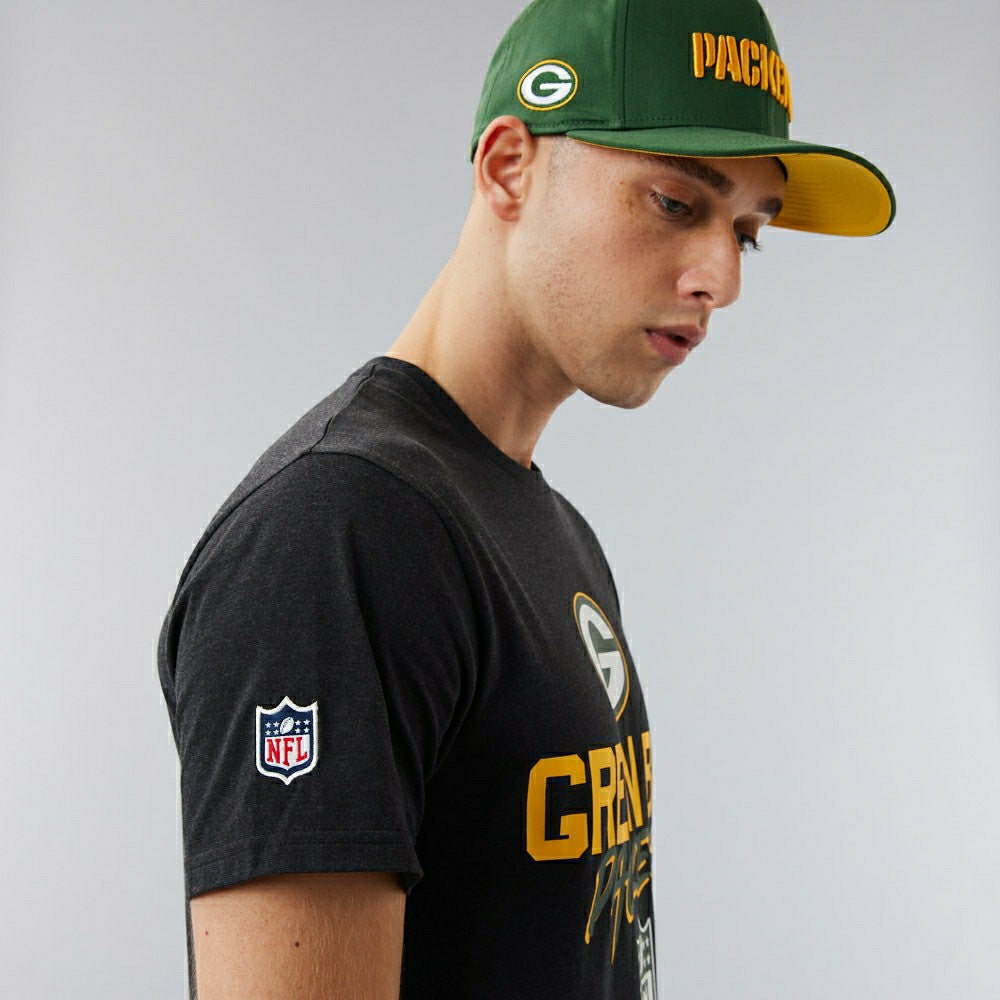 Green Bay Packers Script New Era NFL T-Shirt Black Classic