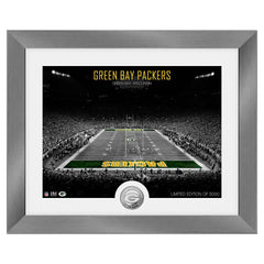 Green Bay Packers Art Deco Stadium Silver Coin Framed NFL Photo Classic